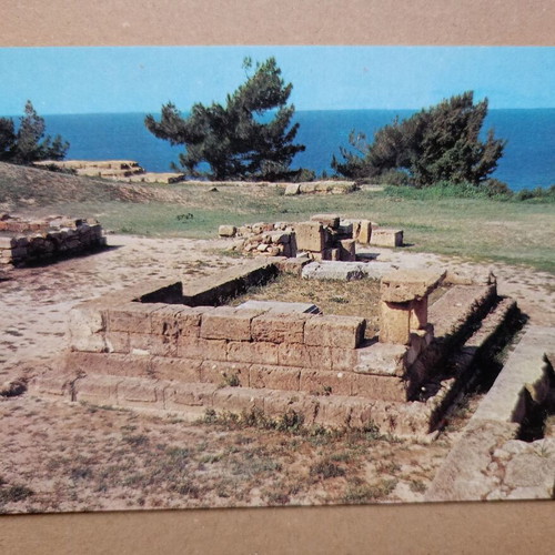 Postcard "Kameiros - Hellenistic Naiskos" used, color