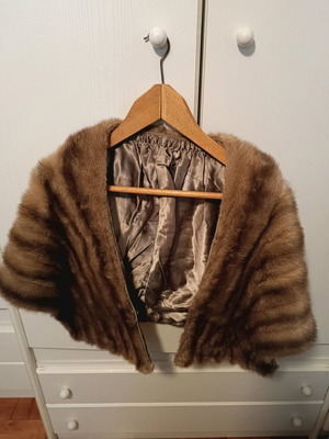 Vison etol fur coat like new with silk satin lining