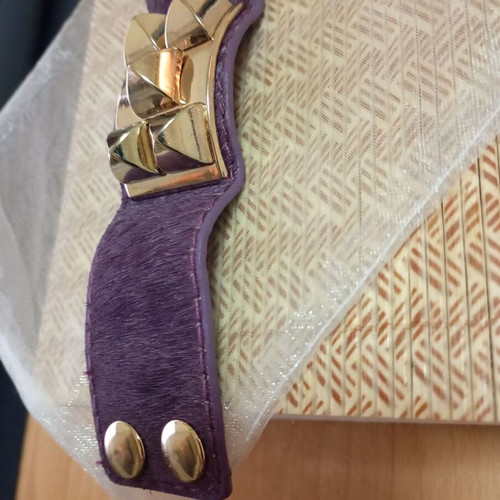 Purple cuff bracelet like new with gold details