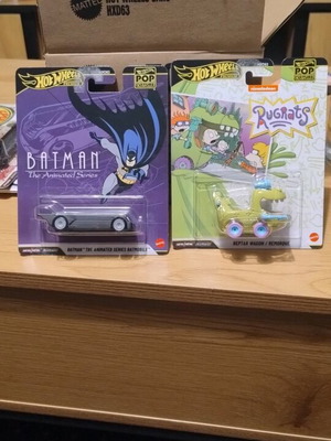 Hot Wheels pack Batman animated and Rugrats wagon new
