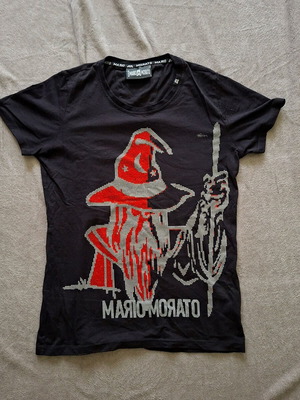 Mario Morato men's T-shirt S - M, black and red
