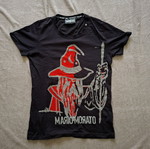Mario Morato men's T-shirt S - M, black and red