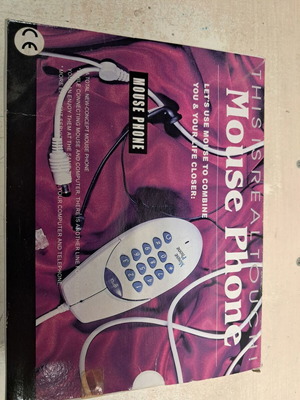 Mouse phone new with headset and microphone, PS/2 connection