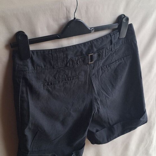 Mango Suit Black Linen Blend Tailored Shorts Small like new