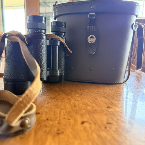 Soviet military binoculars Б12-1 12×40 with leather case