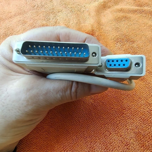 Serial Printer Cable DB25M-DB9F like new