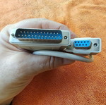 Serial Printer Cable DB25M-DB9F like new