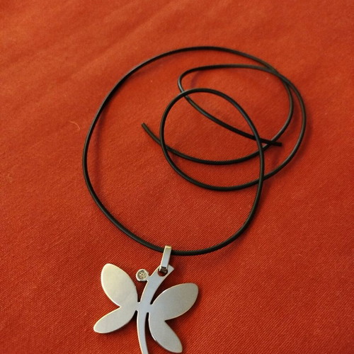 Folli Follie pendant new, silver with cord