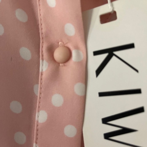 Kiwe polka dot shirt new, size S, white-pink