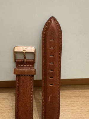 Daniel Wellington δερμάτινο λουράκι 18mm καινούργιο καφέ