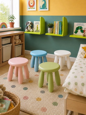 Παιδικά σκαμπό IKEA MAMMUT μεταχειρισμένα, σε παστέλ χρώματα