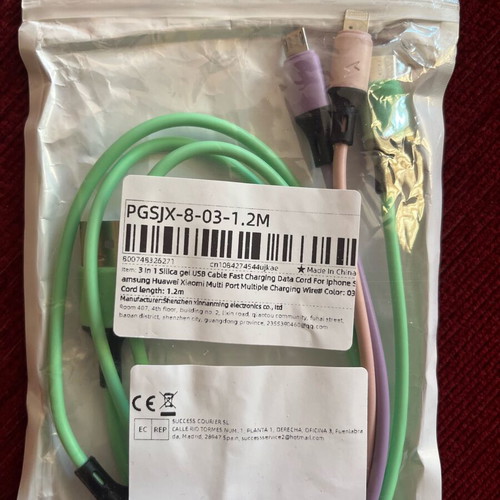 3 in 1 USB Charging Cable new, fast charging for iPhone Samsung Huawei Xiaomi