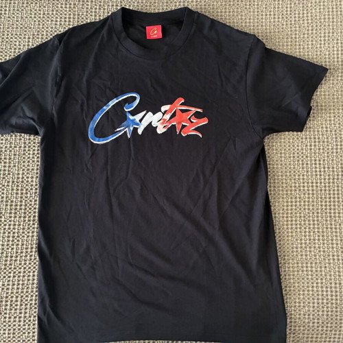 Corteiz France Allstarz Tee like new, size large, black and red