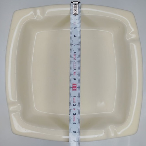 Dewar's ceramic ashtray used, 16cm x 16cm