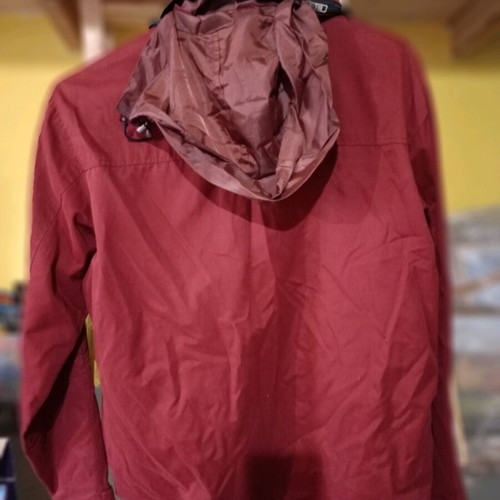 Μπουφάν ανδρικό Pacific blue size 2 (Μ) σαν καινούργιο, με κρυφή κουκούλα, κόκκινο