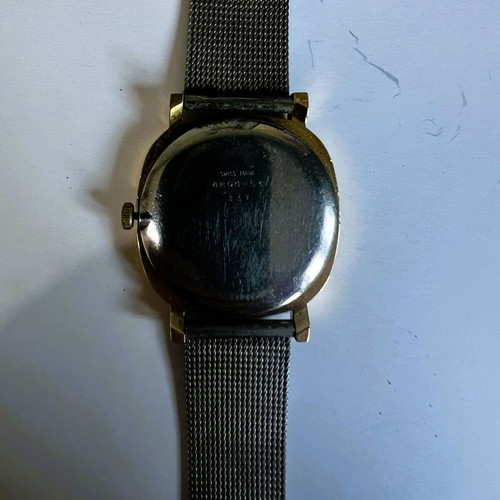 Favre Leuba Geneve wristwatch refurbished, gold and silver