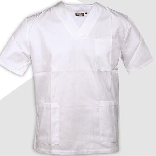 Unisex medical nursing blouse white new with three pockets