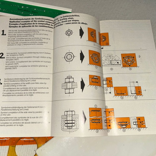Vintage Technical Drawing Stencil Set Standardgraph 1980s