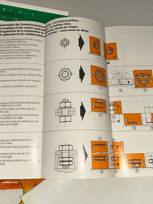 Vintage σετ στένσιλ τεχνικού σχεδίου Standardgraph 1980s