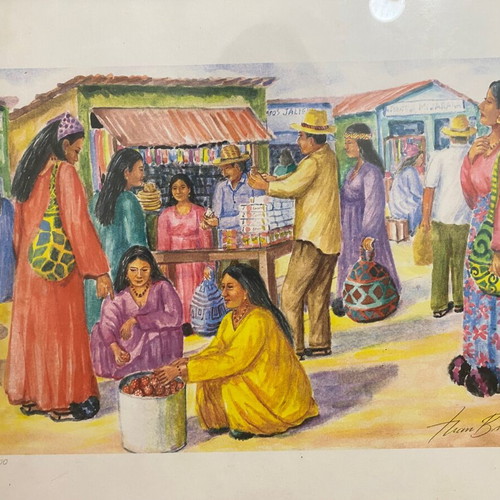 Original Signed Ethnik Painting Ivan Bracho New