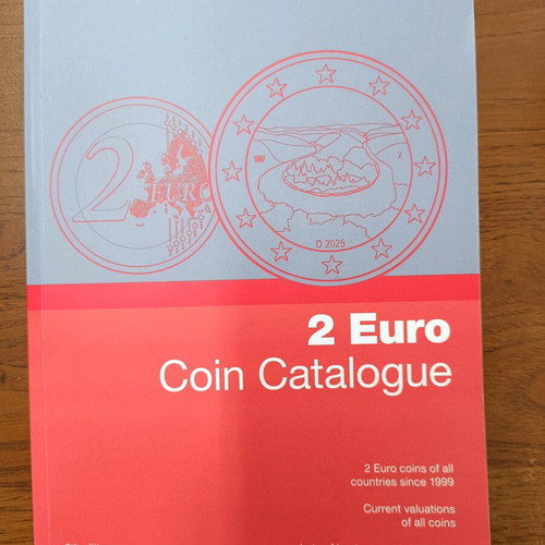 2 Euro Coin Catalogue 2025 like new, 560 color pages