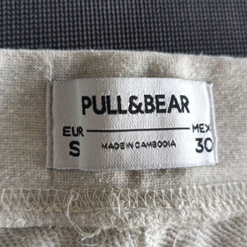 Bermuda shorts used cotton for boys, size S, gray and beige