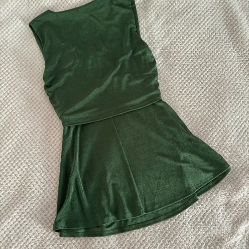 Asos sleeveless top new, cypress green with glitter