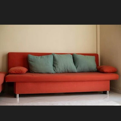 Sofas used, set of two with storage and sofa bed function