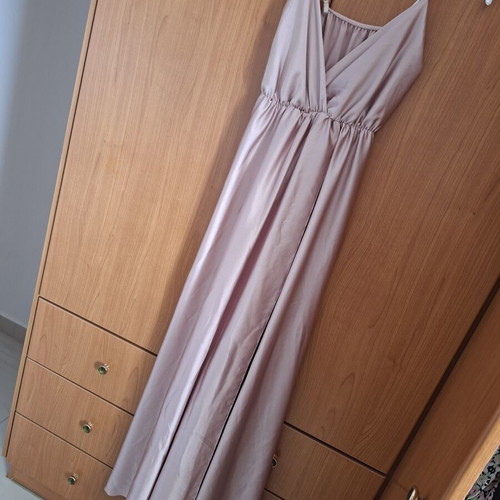 Dress pink, like new, airy with slit