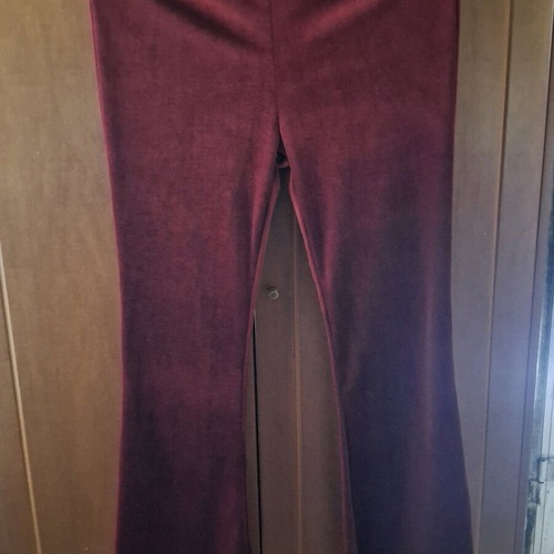 Shein red velvet trouser new, gothic style missing one pocket