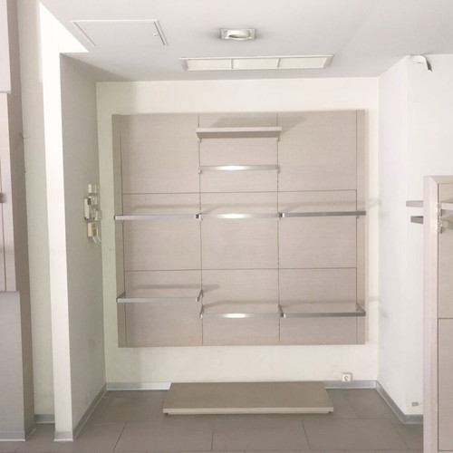 Wooden wall furniture like new with shelves and hanger