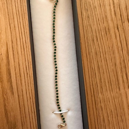 Women's bracelet new, green and gold