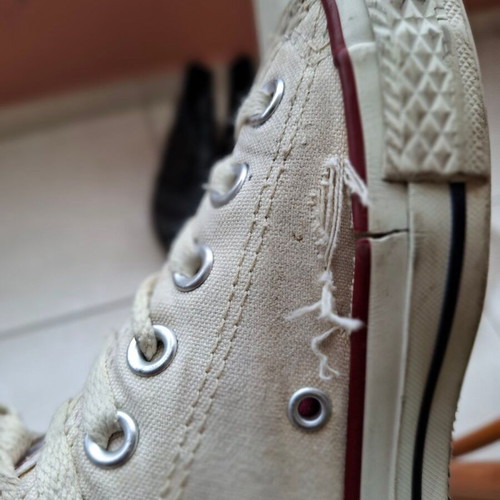 All Star Converse athletic shoes used, beige, size 39