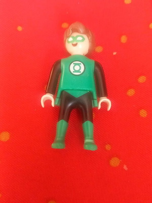 Kinder Playmobil figures used, 2 complete and half Batman