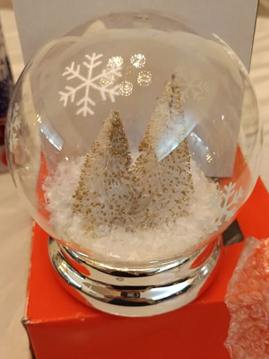 Christmas Snow Globe Eurolamp battery-powered, new, 12x12.5cm