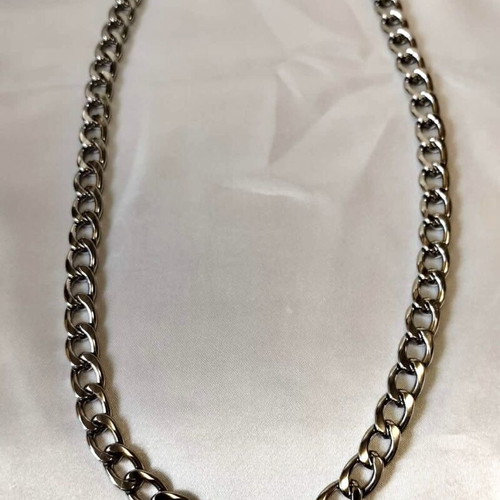 Stainless Steel Chain Necklace 55cm*9mm new silver unisex