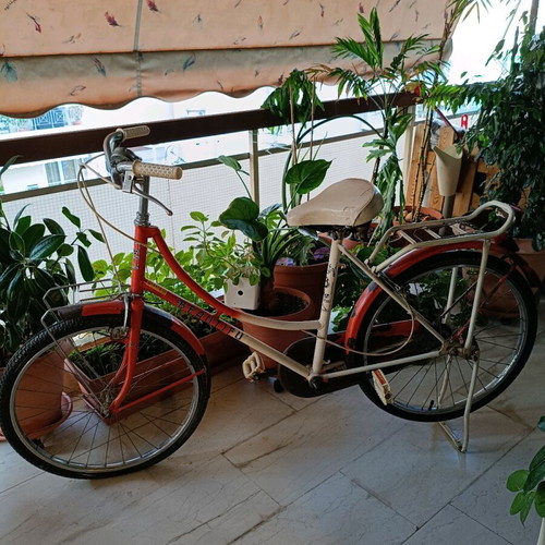 Vintage Beautiful bicycle used, women's city bike with dynamo and iron stand