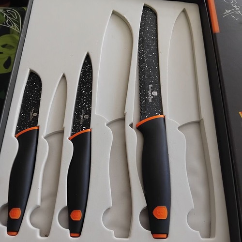 Berlinger Haus Granit Diamond Line kitchen knife set of 3 new