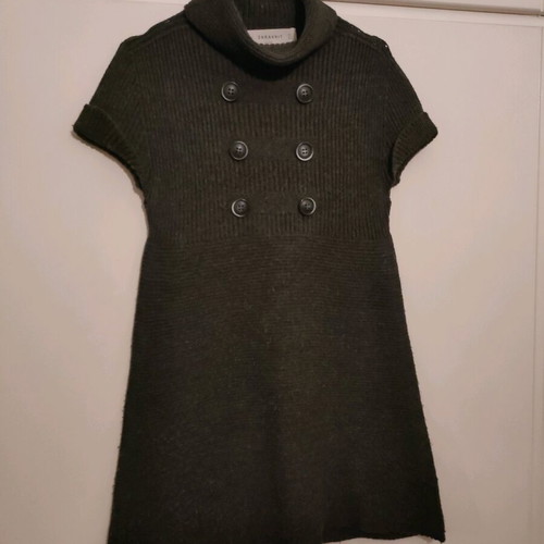 ZARA blouse dress used, knitted, dark gray, size M