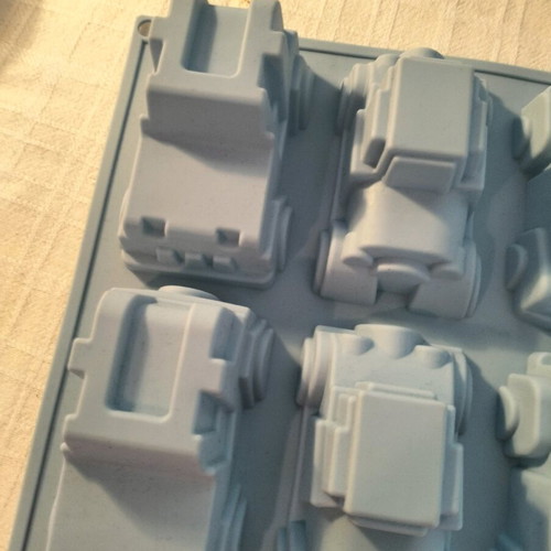 Silicone mold cars new, light blue color