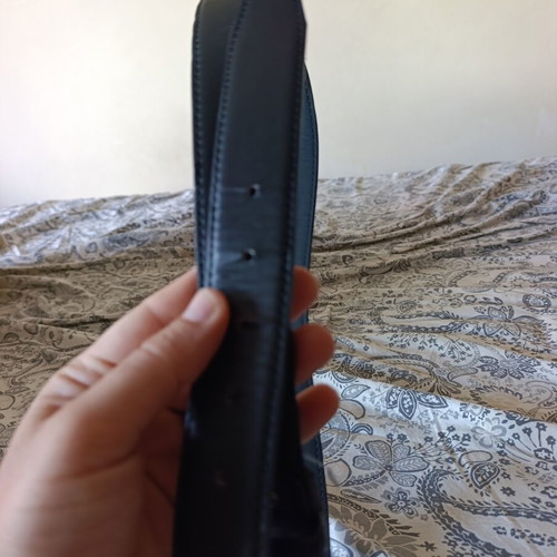 Leather waist belt 110cm used, black color