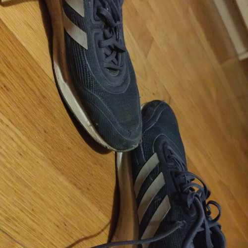Adidas Supernova running shoes used, size 46, crew navy and silver metallic