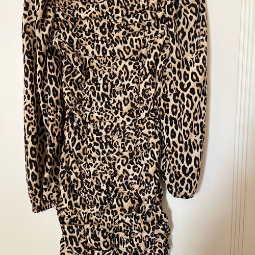 H&M Leopard Dress Draped New, Excellent Fit, XS