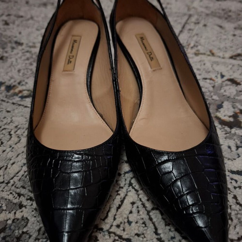 Massimo Dutti leather pumps like new, size 37, black