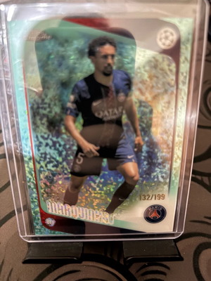 Topps Chrome UEFA Champions League Marquinhos Aqua Lava Refractor #92