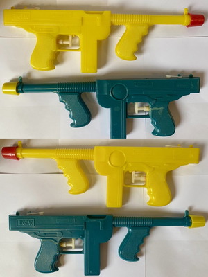 Vintage water guns used, set of 2 large Biotsiot