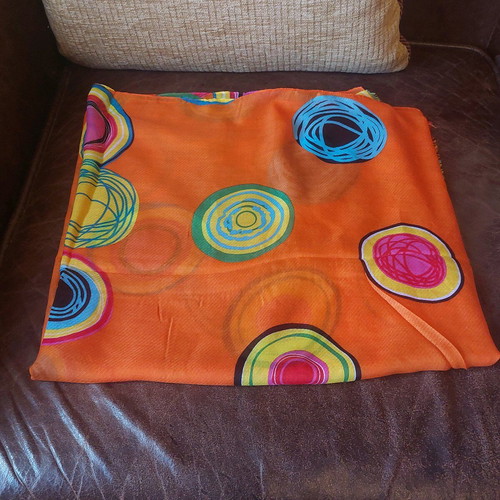 Colorful large scarf like new, shawl, pareo