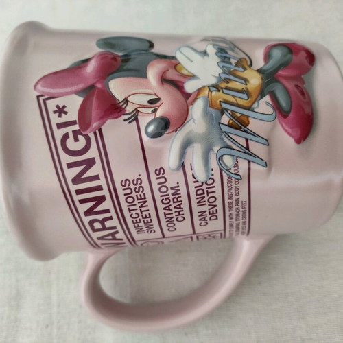 Mickey and Minnie coffee mugs large size 12cm like new