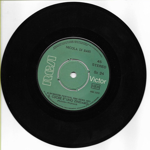 IL CUORE E' UNO ZINGARO / AGNESE vinyl used, pop 45 rpm