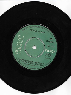 IL CUORE E' UNO ZINGARO / AGNESE vinyl used, pop 45 rpm
